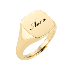 Anello Chevalier Quadrato personalizzato