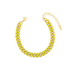 Bracciale Groumette Smaltato Giallo