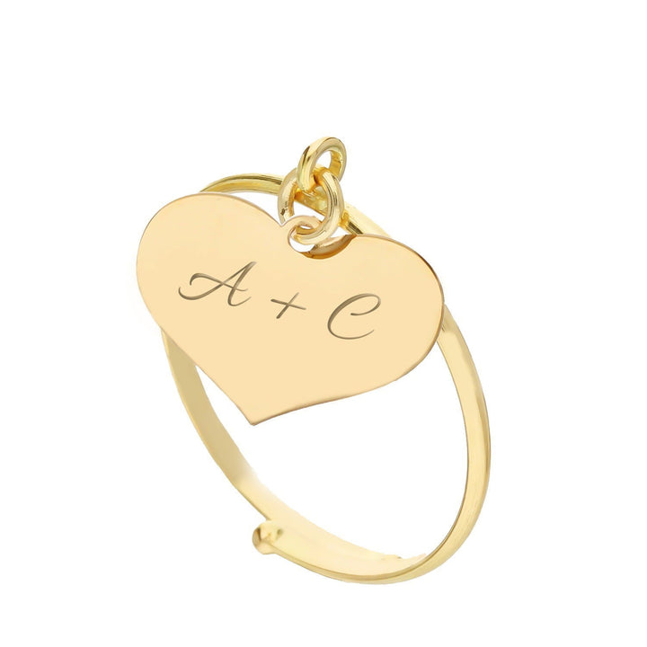 Anello Cuore Pendente In Oro 18kt - My Mo Gioielli