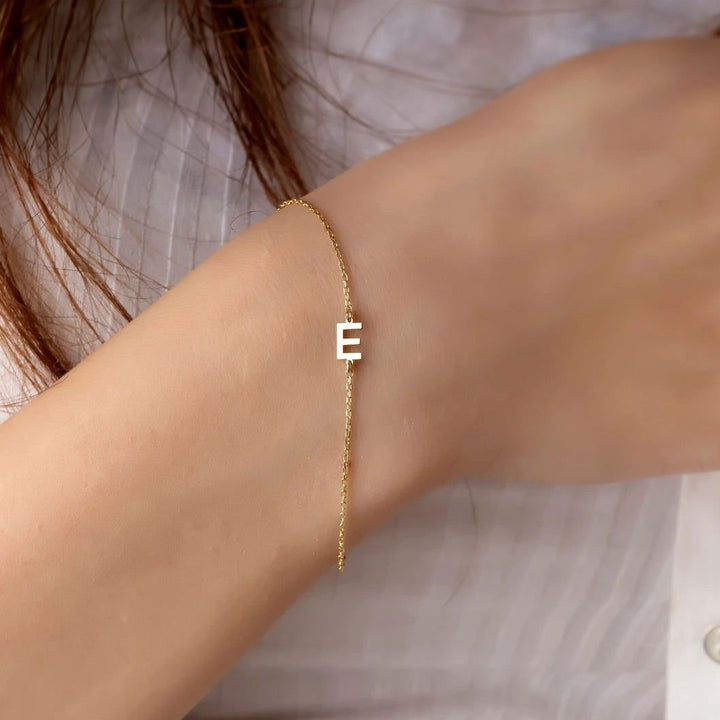 Bracciale con Lettera iniziale in Oro 18kt - My Mo Gioielli