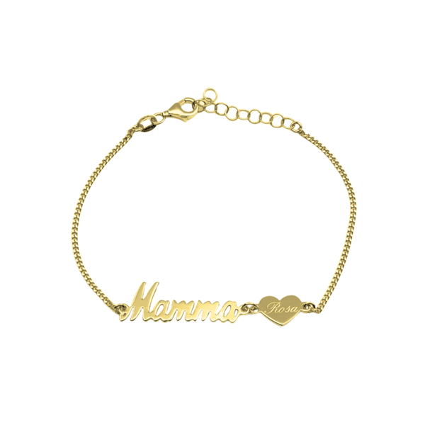 Bracciale Mamma con Cuore Personalizzato - My Mo Gioielli