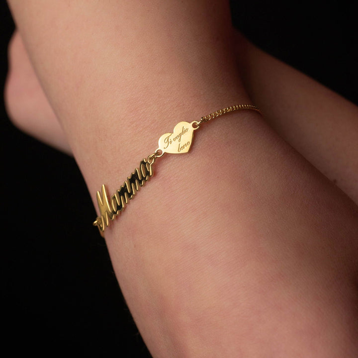 Bracciale Mamma con Cuore Personalizzato - My Mo Gioielli