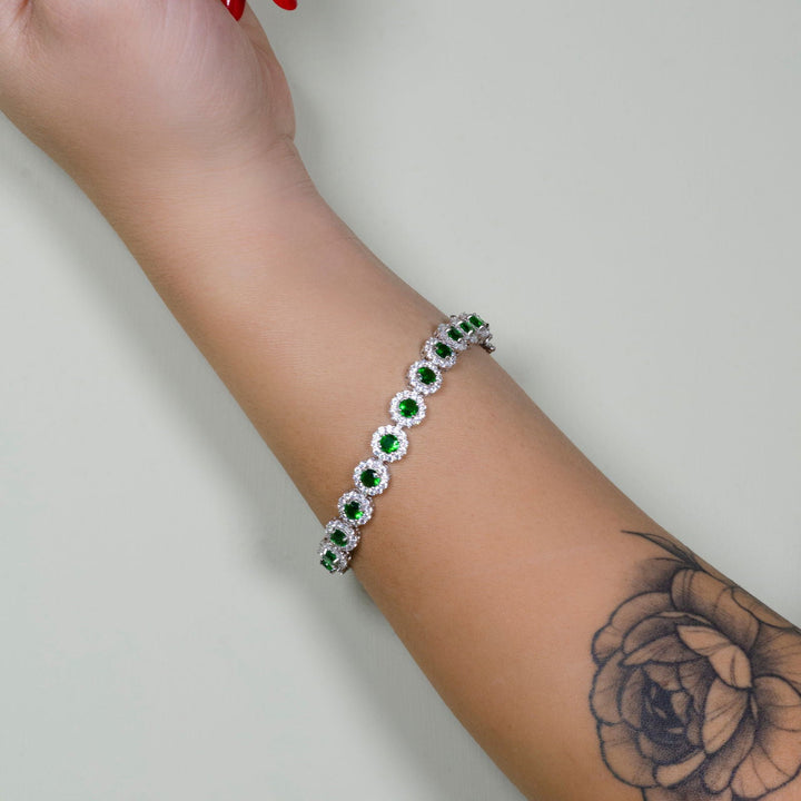 Bracciale Tennis Fiore Verde - My Mo Gioielli