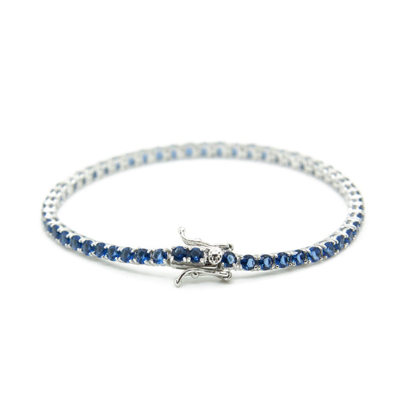 Bracciale Tennis zirconi Blu 3mm - My Mo Gioielli