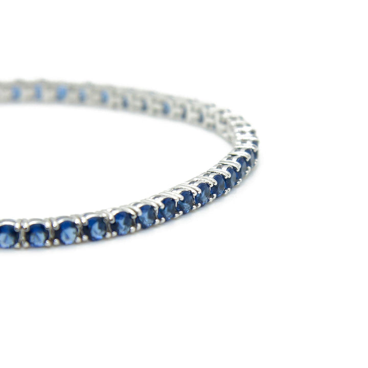 Bracciale Tennis zirconi Blu 3mm - My Mo Gioielli