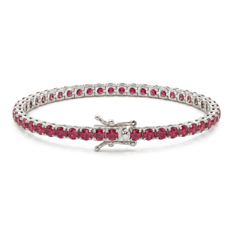 Bracciale Tennis zirconi Fucsia 3 mm - My Mo Gioielli