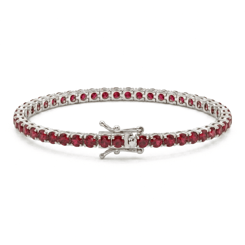 Bracciale Tennis zirconi Rossi 3 mm - My Mo Gioielli