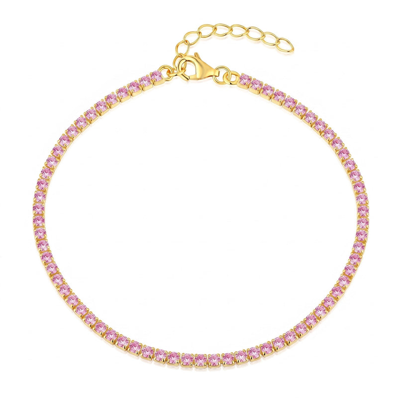 Cavigliera Tennis Rosa 2 mm - My Mo Gioielli