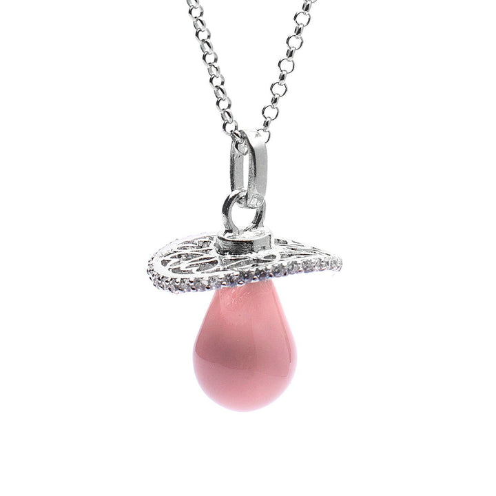 Collana Chiama Angeli Ciuccio Smaltato Rosa - My Mo Gioielli