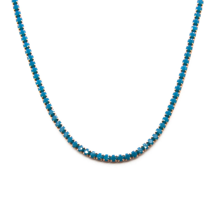 Collana Choker Tennis Azzurro 2,5 mm - My Mo Gioielli