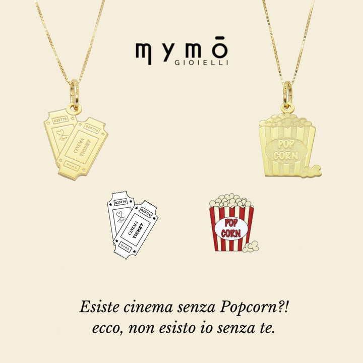 Collana coppia Biglietti e Pop Corn - My Mo Gioielli