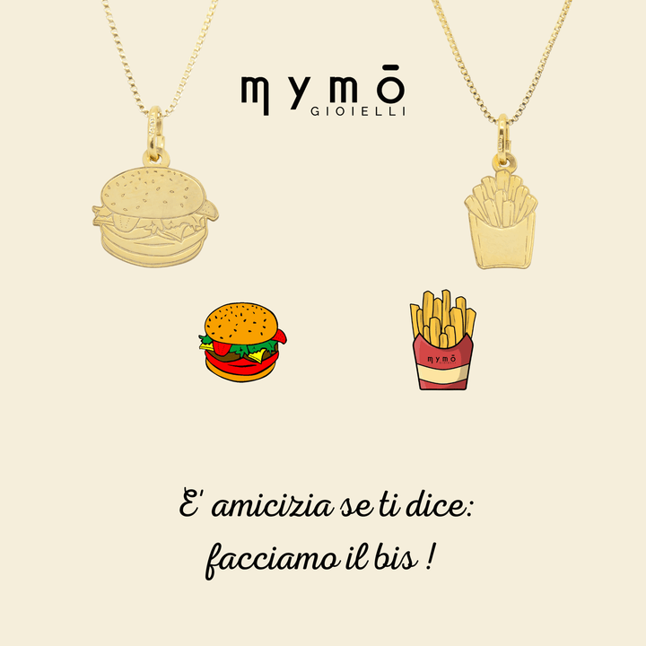 Collana coppia Hamburger e Patatine - My Mo Gioielli