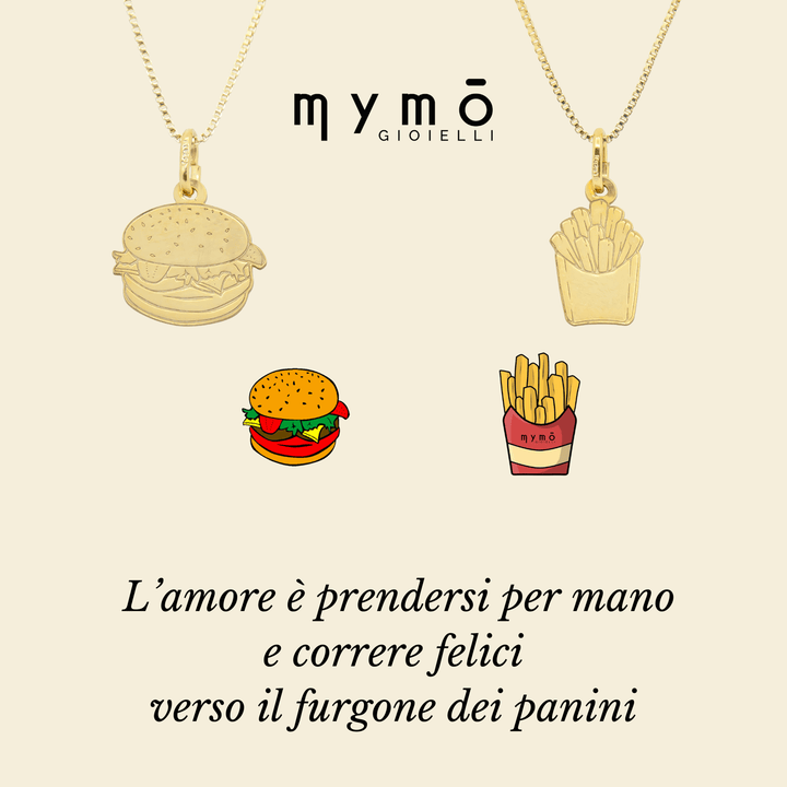 Collana coppia Hamburger e Patatine - My Mo Gioielli