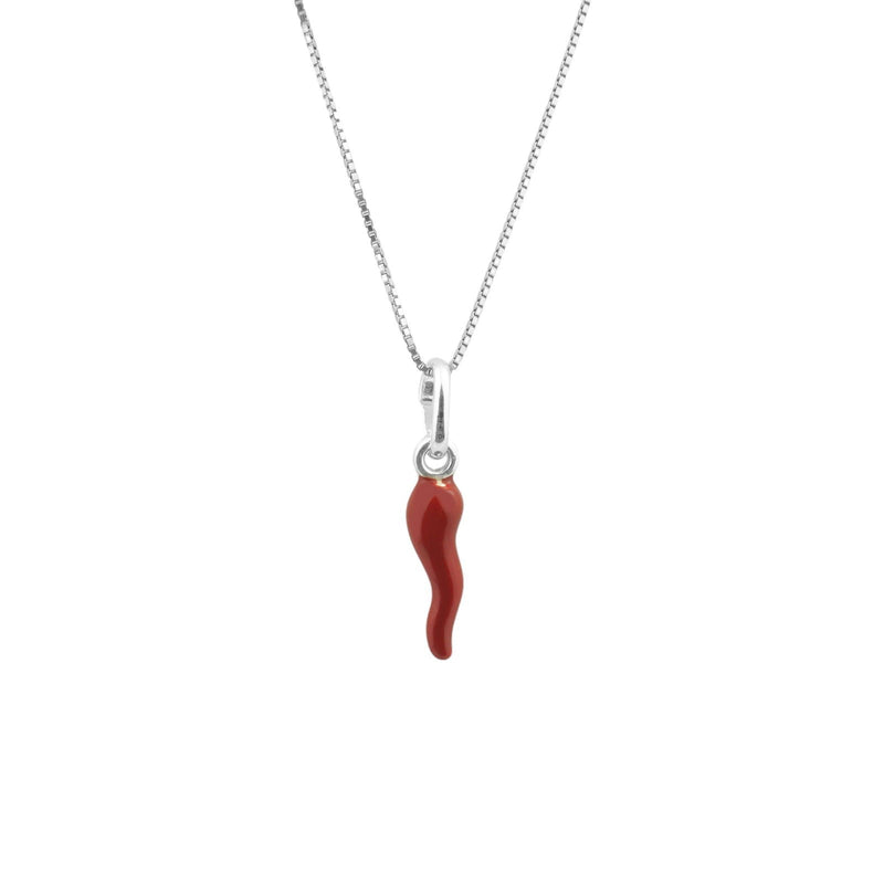 Collana Corno Rosso Bordeaux Portafortuna - My Mo Gioielli