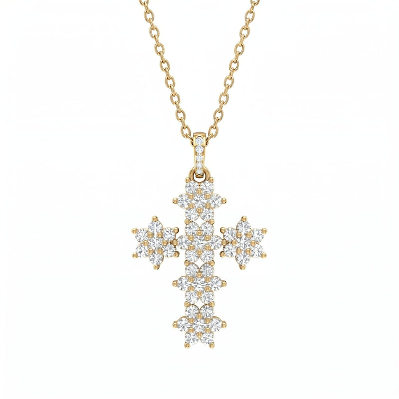 Collana Croce "Magic Emerald" Bianca - My Mo Gioielli