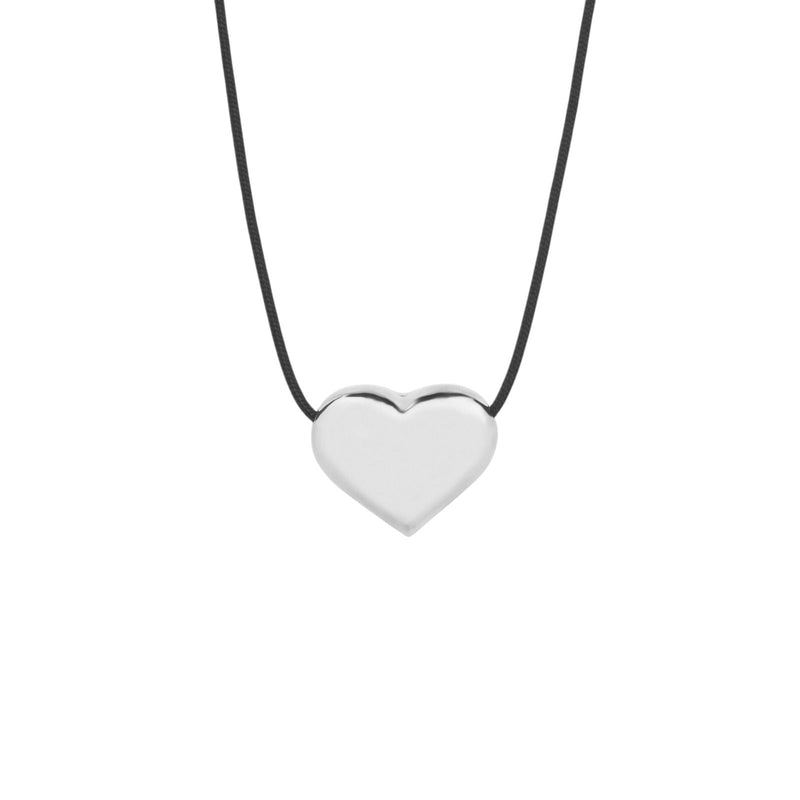 Collana Cuore Bombato Con Cordino - My Mo Gioielli