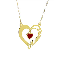 Collana Mamma Cuore Rosso
