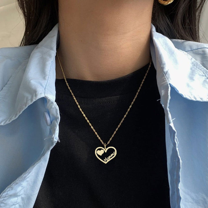 Collana Mamma Cuore Traforato in Oro 18kt - My Mo Gioielli