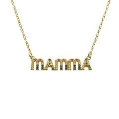 Collana Mamma Zirconi Rainbow