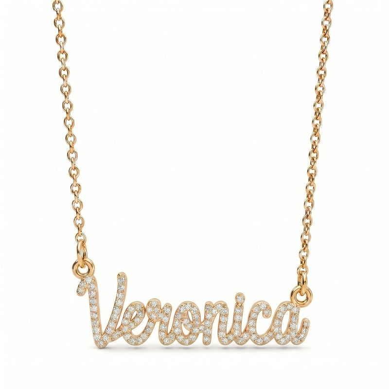 Collana Nome Corsivo Zirconato - My Mo Gioielli