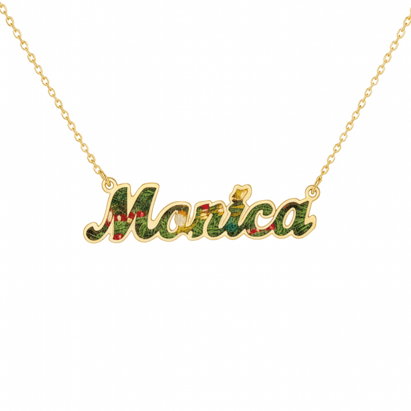 Collana Nome Tema Natalizio - My Mo Gioielli