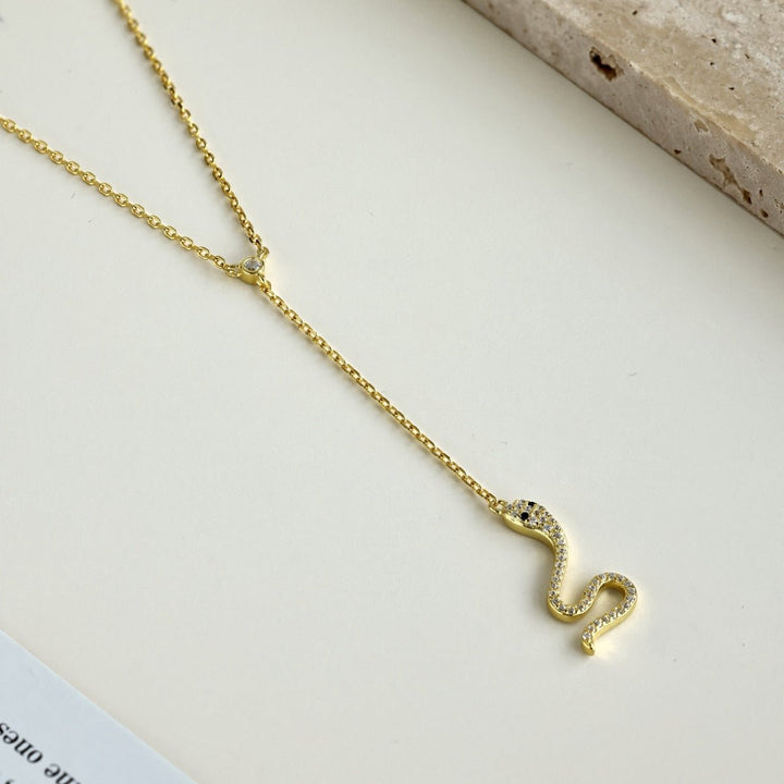 Collana Snake Pendente con Punto Luce Centrale - My Mo Gioielli