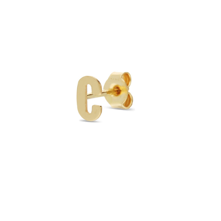 Orecchini a Lobo con Lettera in Oro 18kt - My Mo Gioielli