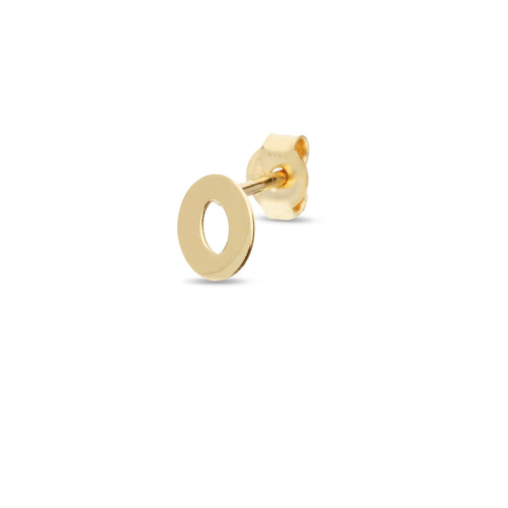 Orecchini a Lobo con Lettera in Oro 18kt - My Mo Gioielli